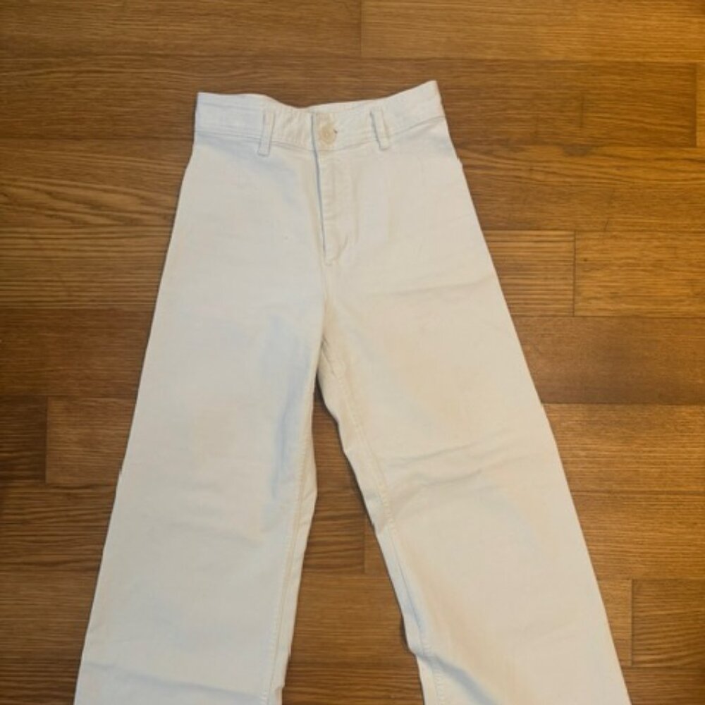 Zara White High Rise Denim Size 28
